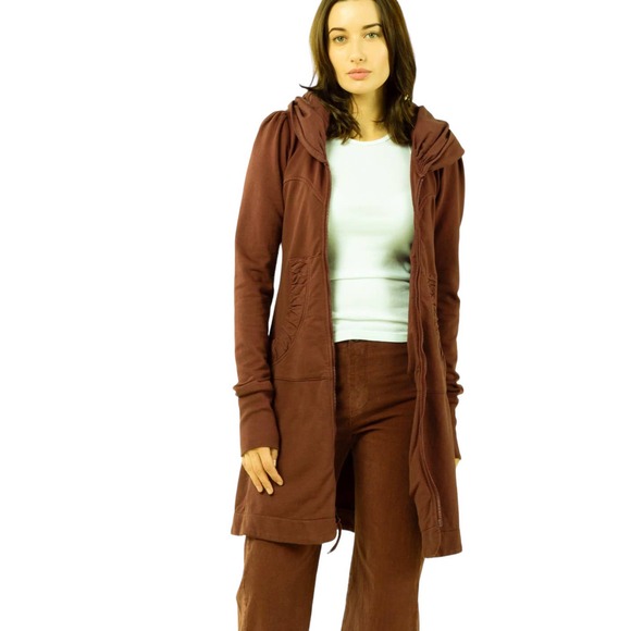 PRAIRIE UNDERGROUND LONG CLOAK HOODIE JACKET WOMEN SIZE XS - Picture 3 of 13